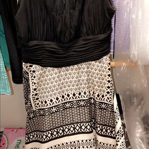 Black and white party  dress